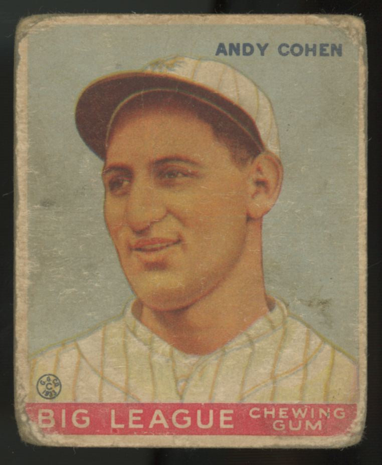 1933 Goudey Andy Cohen #52 Poor