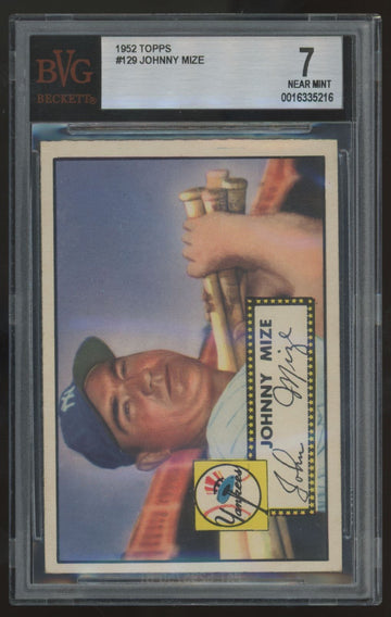 1952 Topps Johnny Mize #129 BVG 7
