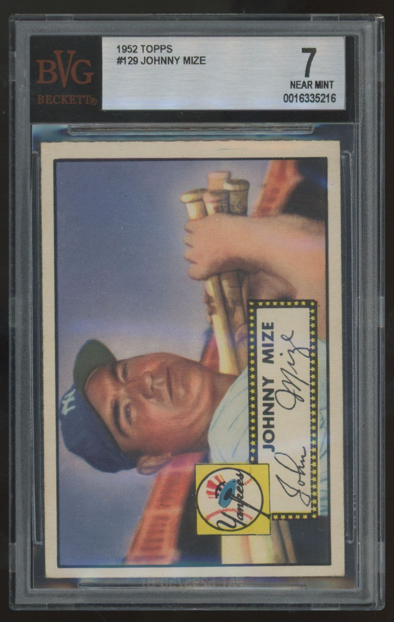 1952 Topps Johnny Mize #129 BVG 7