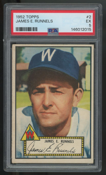 1952 Topps James E. Runnels #2 PSA 5