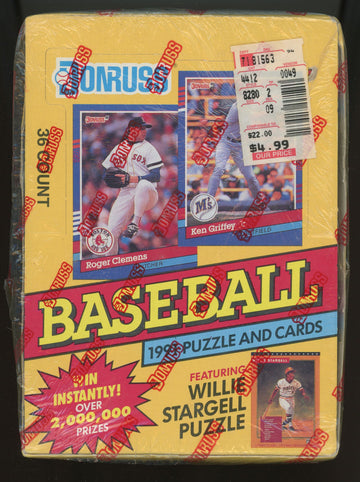 1991 Donruss Baseball Series 1 36 Pack Wax Box Factory Sealed