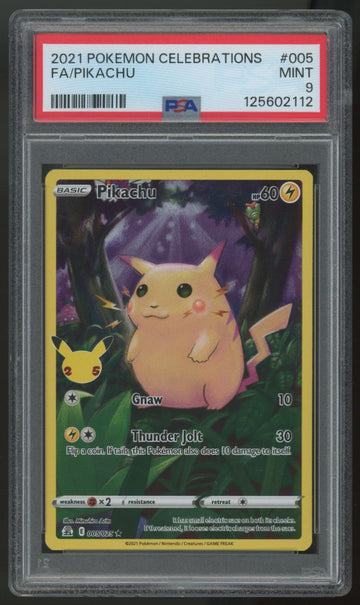 2021 Pokemon Pikachu Celebrations Full Art #005 PSA 9 (C)