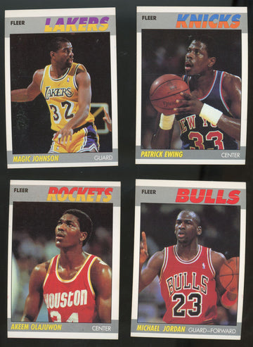 1987-88 Fleer Basketball Complete Set (132) w/ Stickers (11) NM