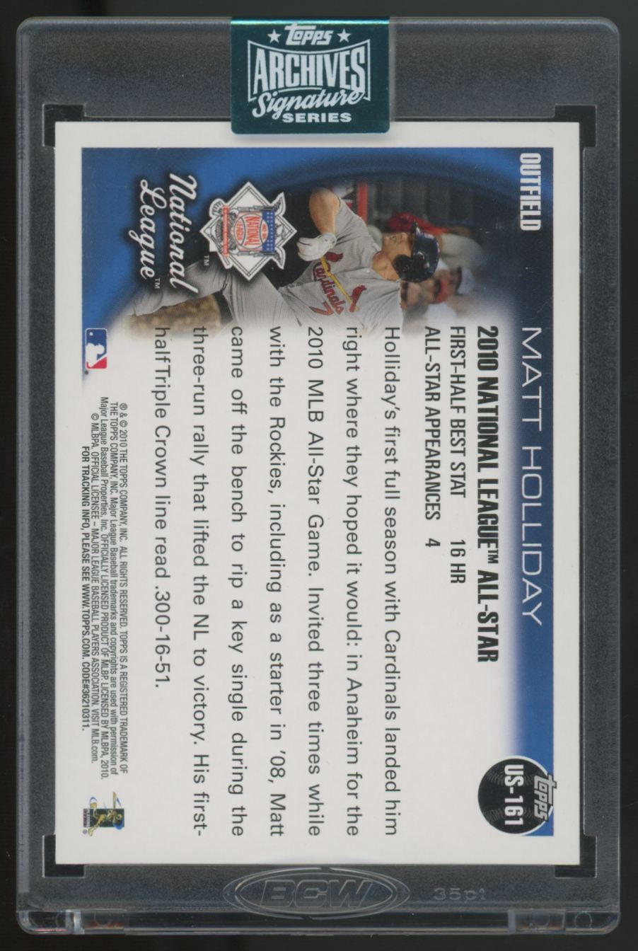 2024 Topps Archives Signature Series Matt Holliday All Star Auto /8 #US-161