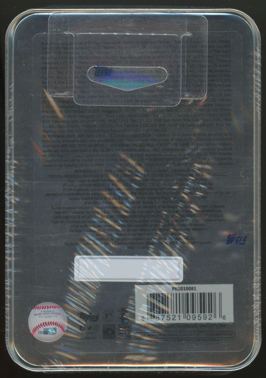 2021 Topps Baseball Series 1 Tin Factory Sealed