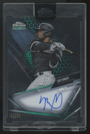 2021 Topps Chrome Black Luis Robert Green Auto Refractor /99 #CBA-LR