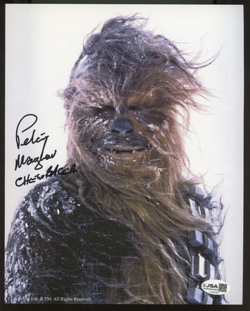 Peter Mayhew Chewbacca Signed Autographed Photo 8x10 JSA Authentic