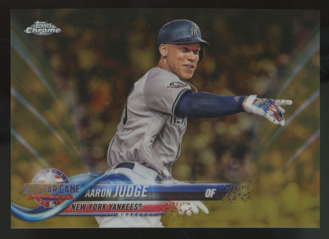 2018 Topps Chrome Update Aaron Judge All-Star Game Gold Refractor /50 #HMT70