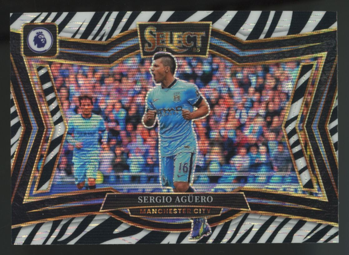2024-25 Select Premier Sergio Aguero Field Level Zebra Prizm SSP #250