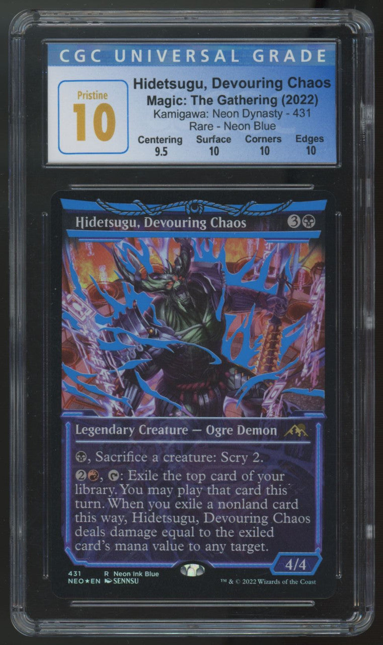 2022 Magic Hidetsugu Devouring Chaos Kamigawa Neon Dynasty #431 CGC Pristine 10