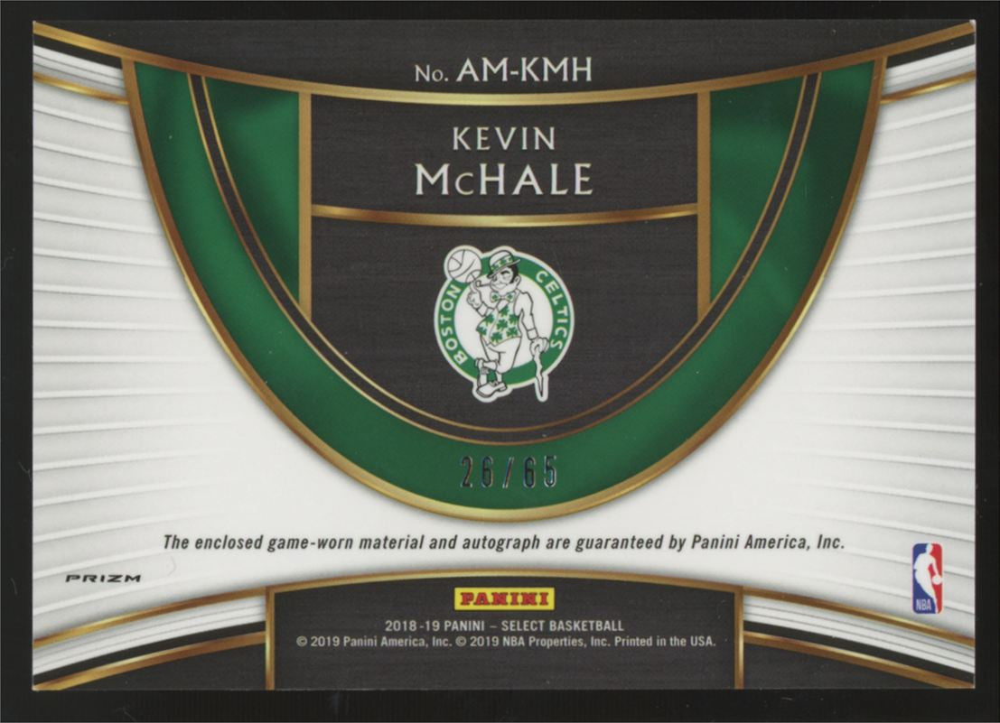 2018-19 Panini Select Kevin McHale Purple Patch Auto /65 #AM-KMH