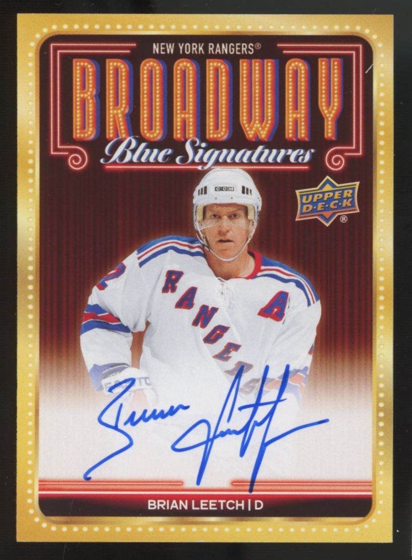 2025-26 New York Rangers Centennial Brian Leetch Broadway Blue Auto #BBS-BL