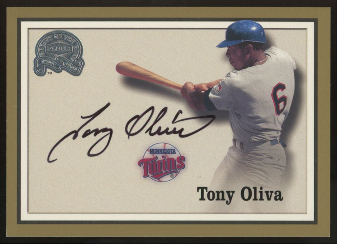 2000 Fleer Greats Of The Game Tony Oliva Auto