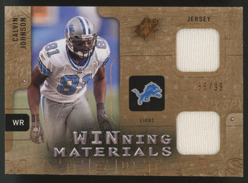 2009 SPX Calvin Johnson Winning Materials Dual Patch /99 #W-CJ