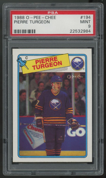 1988-89 O-Pee-Chee Pierre Turgeon RC #194 PSA 9