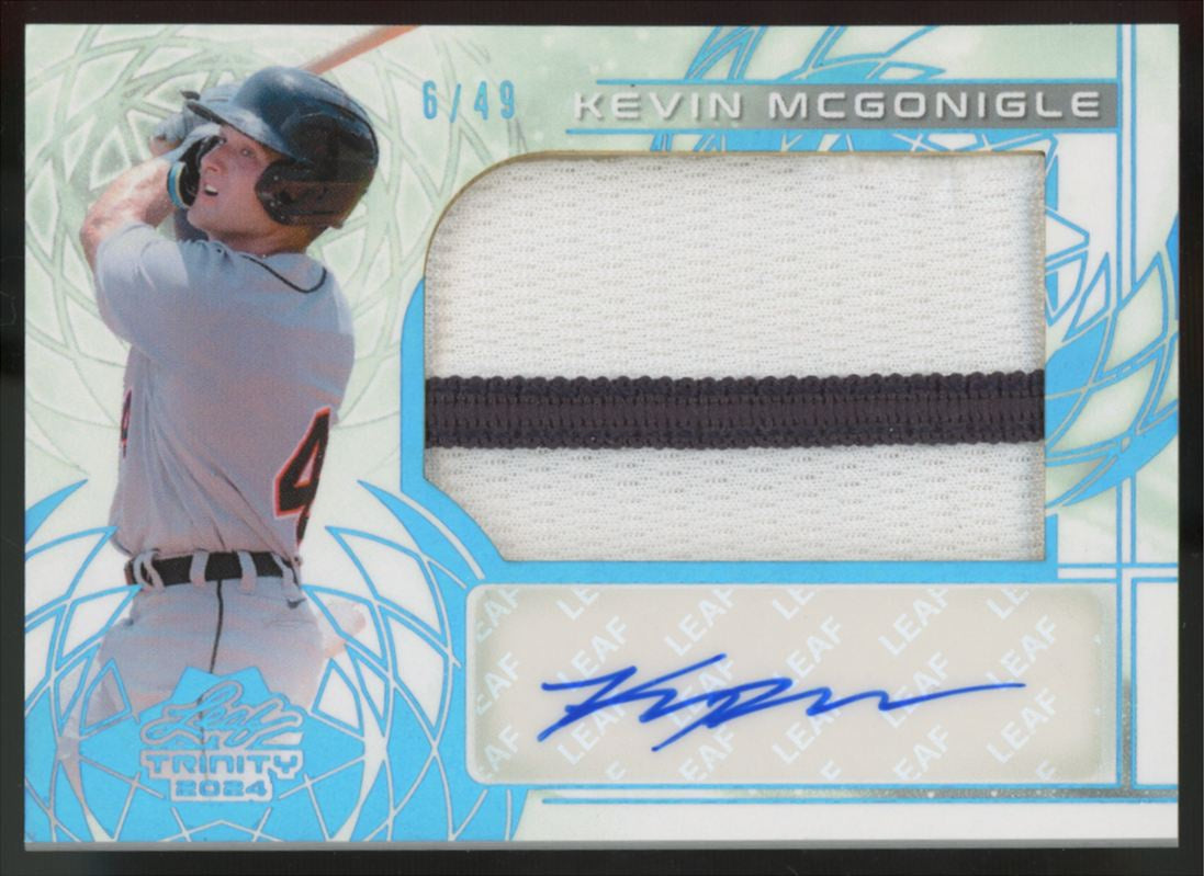 2024 Leaf Trinity Kevin McGonigle Patch Auto Blue /49 #PA-KMG