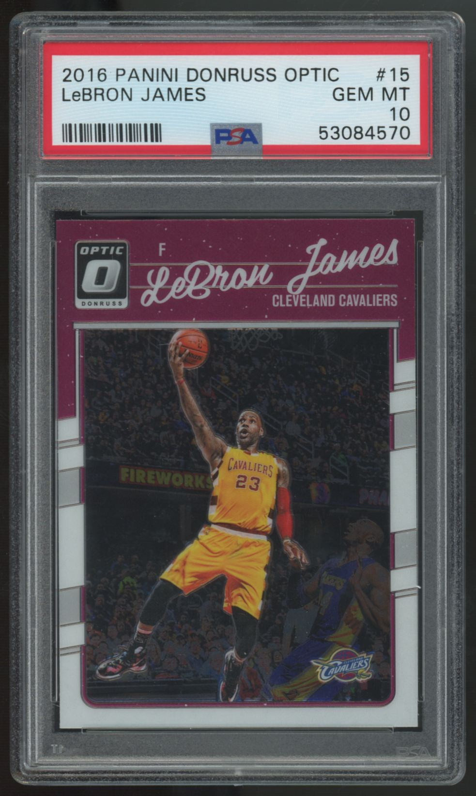 2016-17 Panini Donruss Optic LeBron James #15 PSA 10