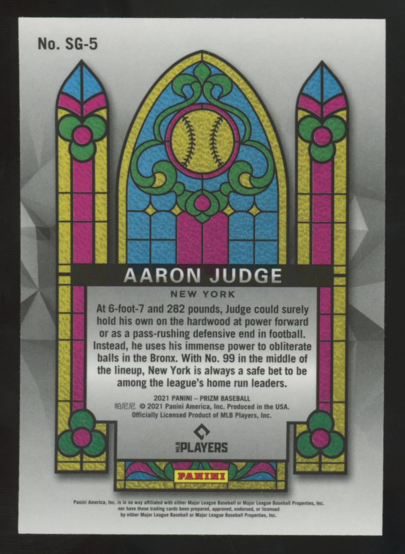 2021 Panini Prizm Aaron Judge Stained Glass #SG-5