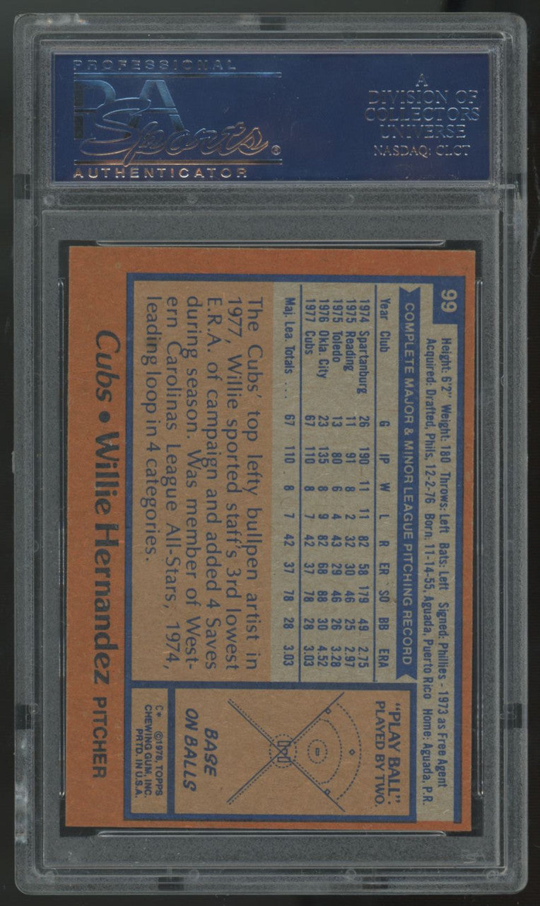 1978 Topps Willie Hernandez RC #99 PSA 8