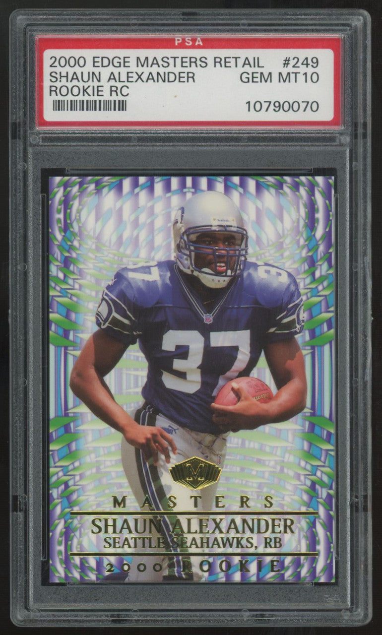 2000 Collector's Edge Masters Shaun Alexander RC #249 PSA 10