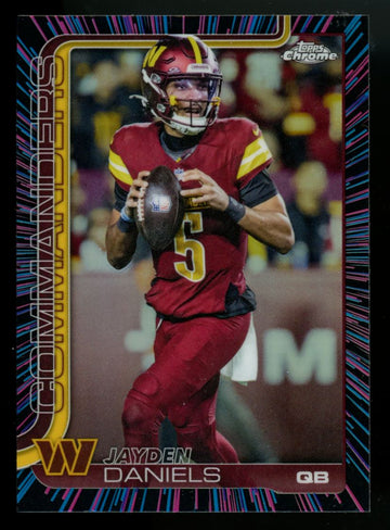 2025 Topps Chrome Jayden Daniels Neon Pulse Refractor #295
