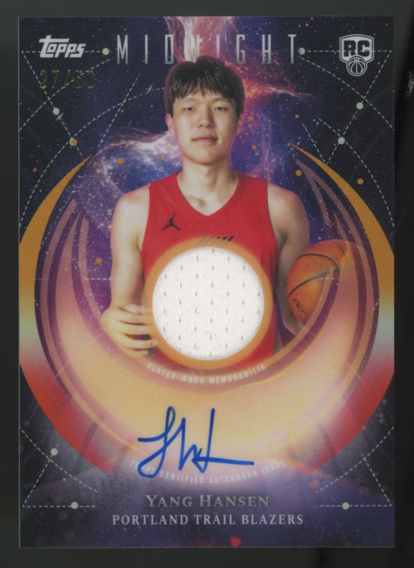 2025-26 Topps Midnight Yang Hansen RC Summer Solstice Patch Auto RPA /50 #RJA-YH