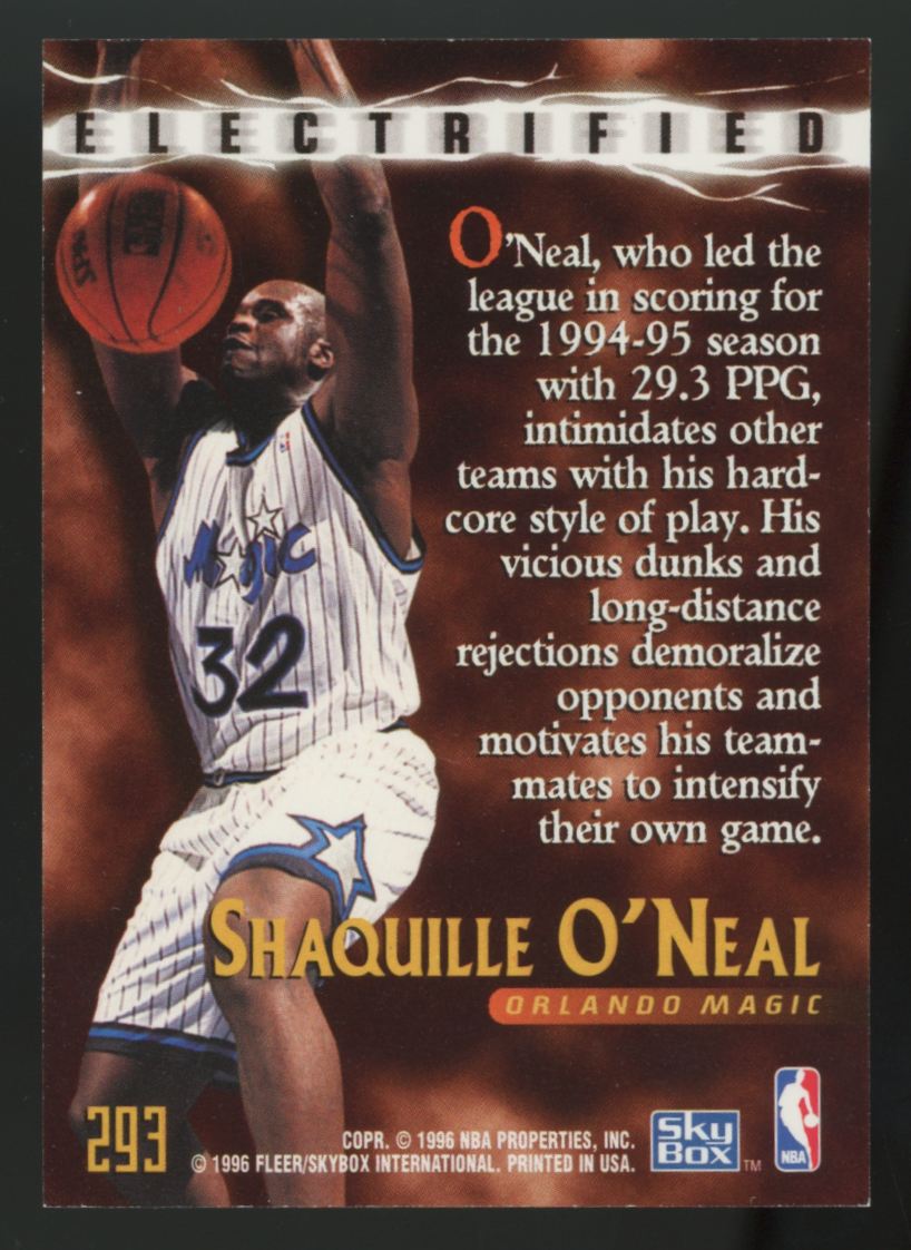 1995-96 Skybox Premium Shaquille O'Neal Electrified #293 NM "P"
