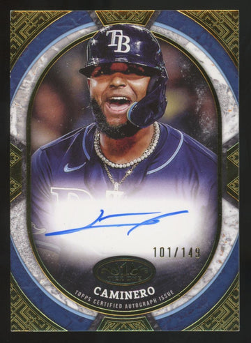 2025 Topps Tier One Junior Caminero Tier One Shots Auto /149 #TOS-JC