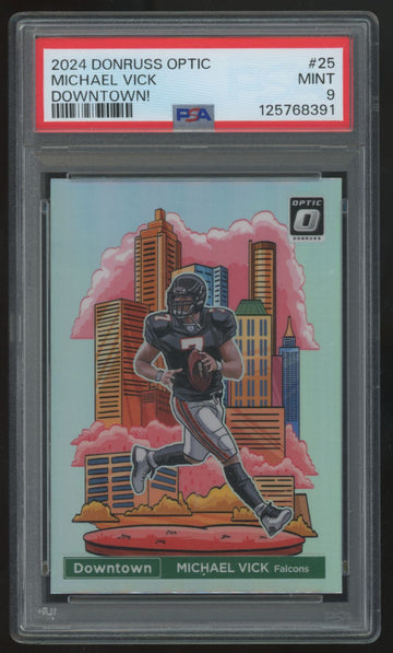 2024 Donruss Optic Michael Vick Downtown! SSP #25 PSA 9