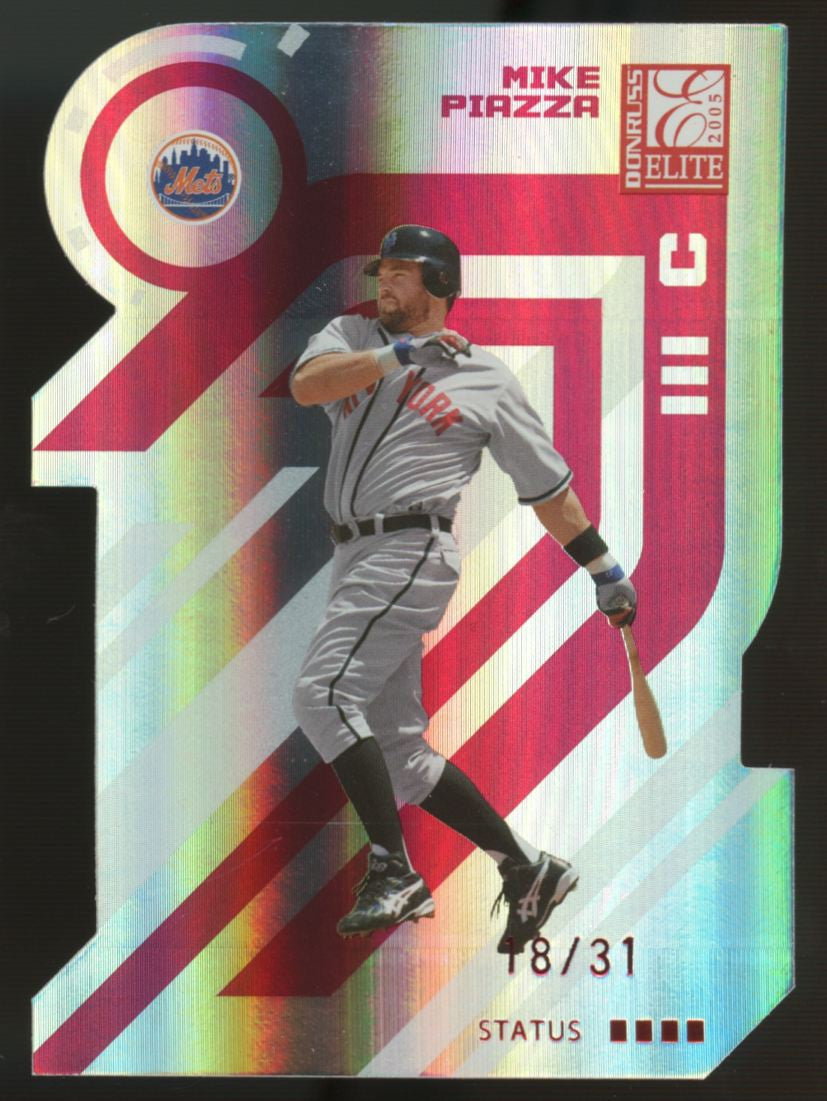2004 Donruss Elite Mike Piazza Status Red /31 #95