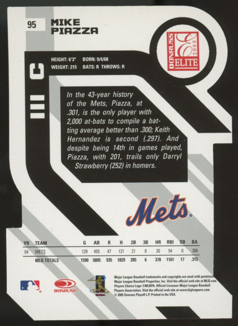 2004 Donruss Elite Mike Piazza Status Red /31 #95
