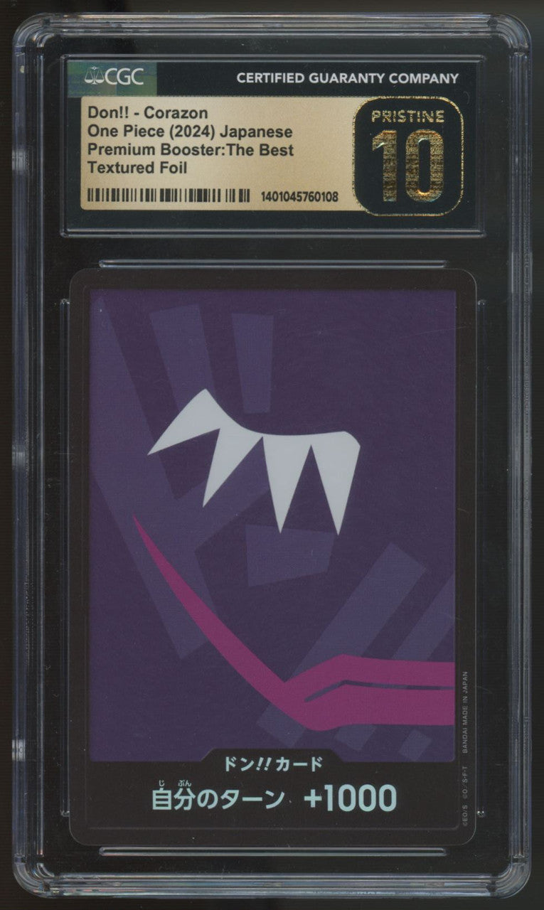 2024 One Piece Don!! Corazon Premium Booster: The Best Jap. Foil CGC Pristine 10