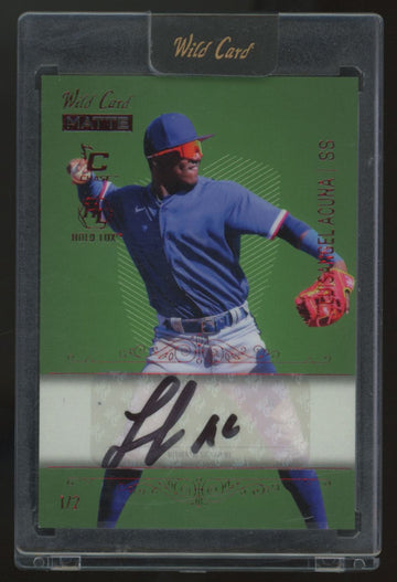 2024 Wild Card Matte Luisangel Acuna Green Auto /2 #BCA-LA
