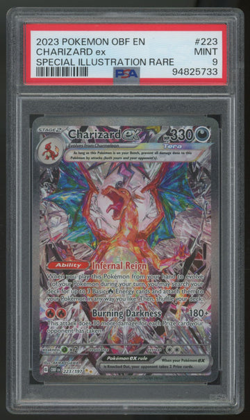 2023 Pokemon Charizard ex Obsidian Flames SIR #223 PSA 9 (C)