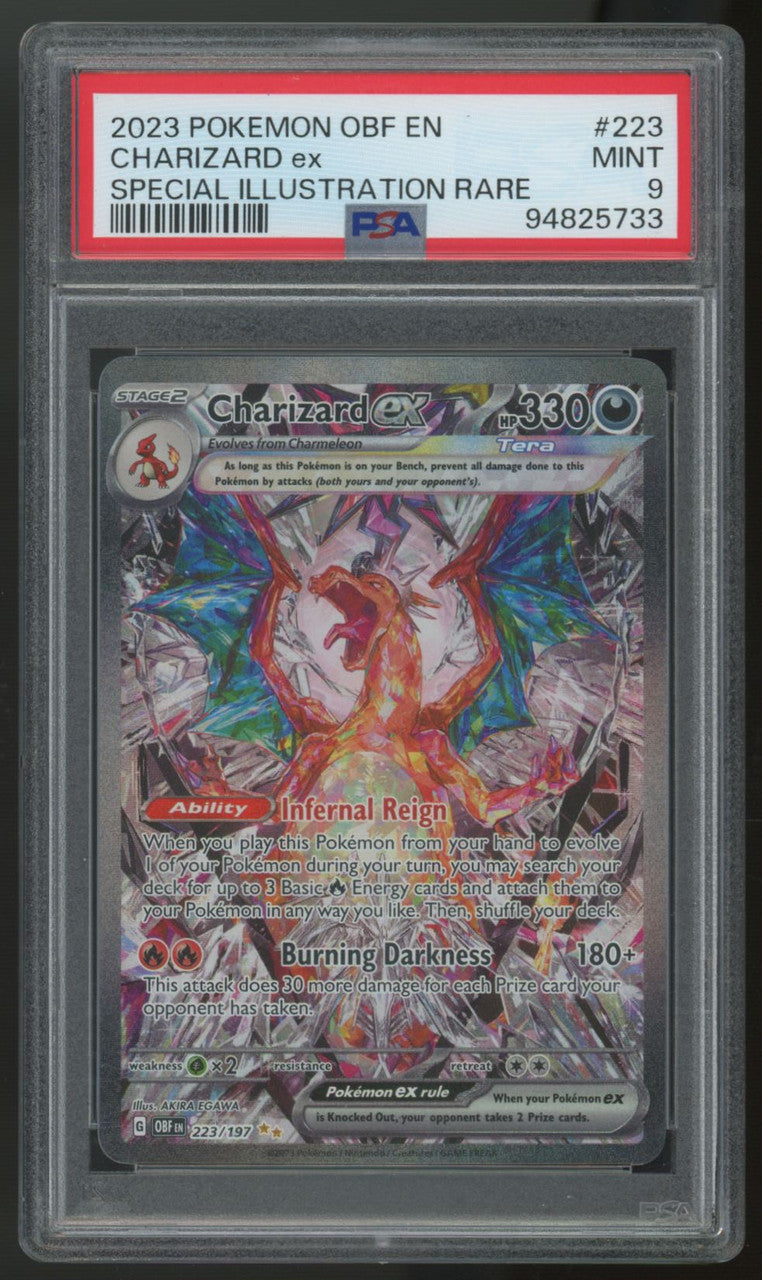 2023 Pokemon Charizard ex Obsidian Flames SIR #223 PSA 9 (C)