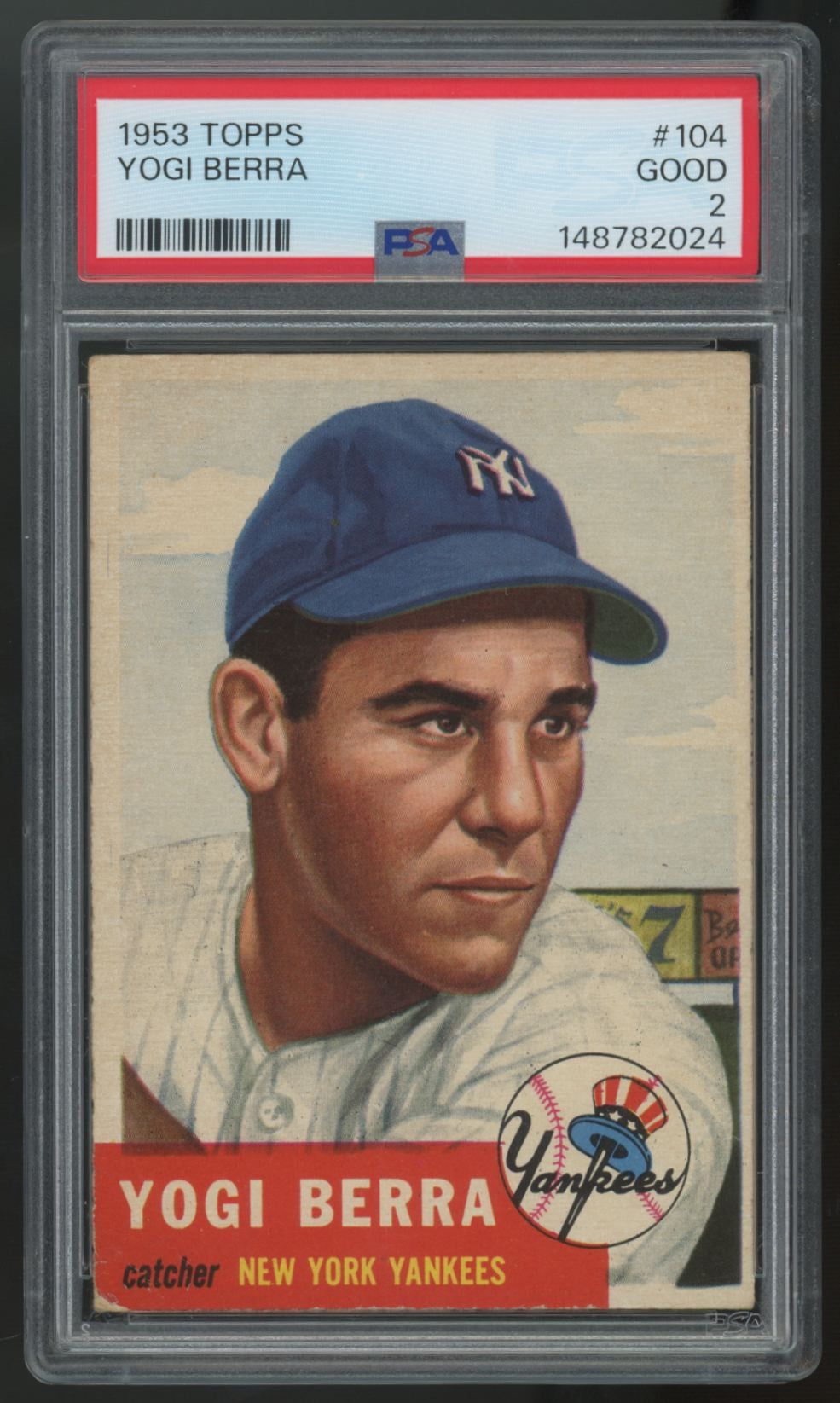 1953 Topps Yogi Berra #104 PSA 2