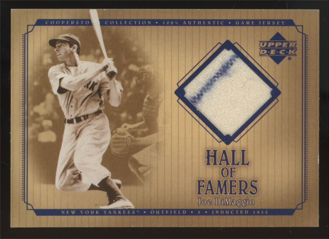2001 Upper Deck Hall Of Famers Joe DiMaggio Cooperstown Collection Patch #J-JD