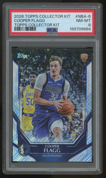 2025-26 Topps Collector Kit Cooper Flagg RC #NBA-6 PSA 8