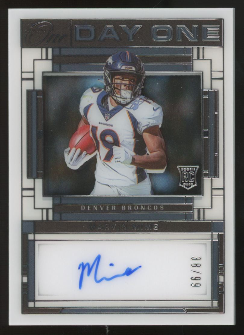2023 Panini One Marvin Mims RC Day One Auto /99 #106