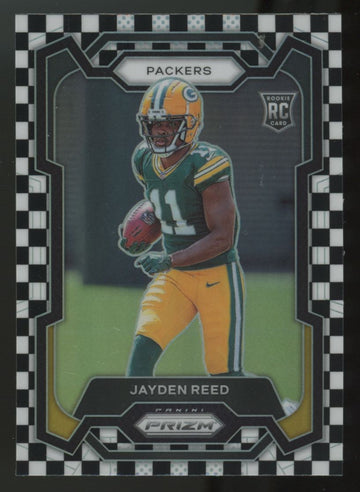 2023 Panini Prizm Jayden Reed RC Black & White Checker #334