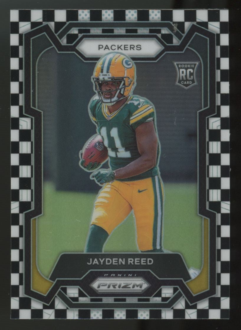 2023 Panini Prizm Jayden Reed RC Black & White Checker #334