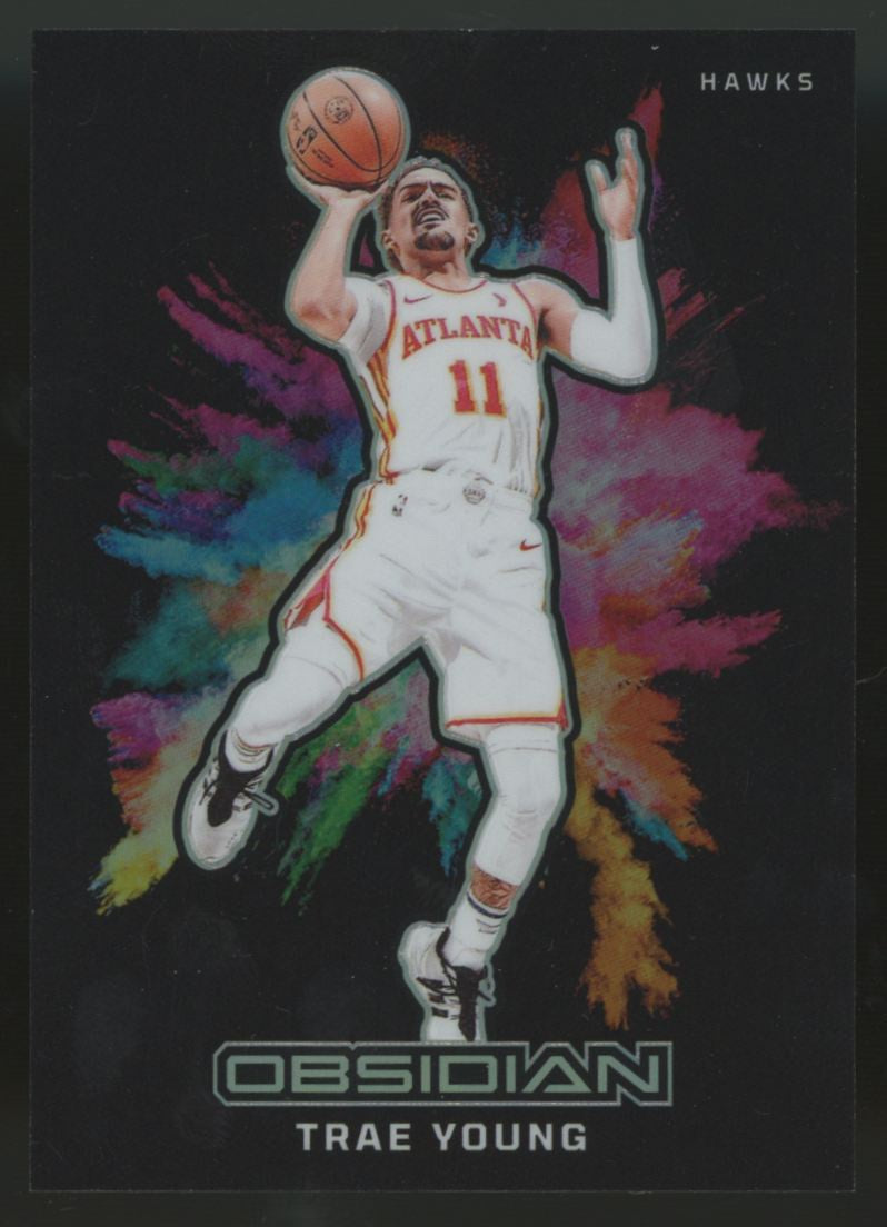 2023-24 Obsidian Trae Young Black Color Blast SSP #13