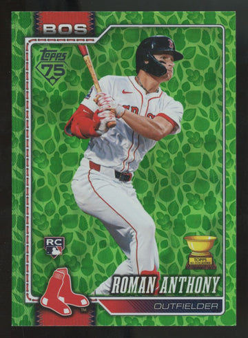2026 Topps Series One Roman Anthony RC Green Holiday Foil #189