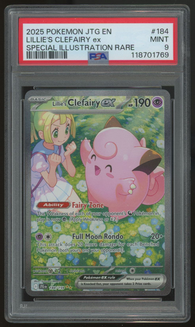 2025 Pokemon Lillie's Clefairy Journey Together SIR #184 PSA 9