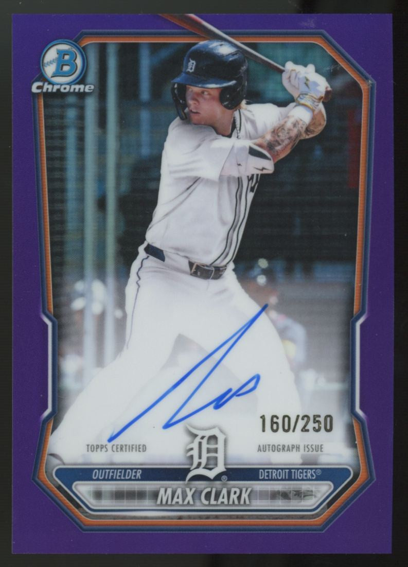 2026 Bowman Chrome Max Clark RC Purple Refractor Auto /250 #CPA-MC