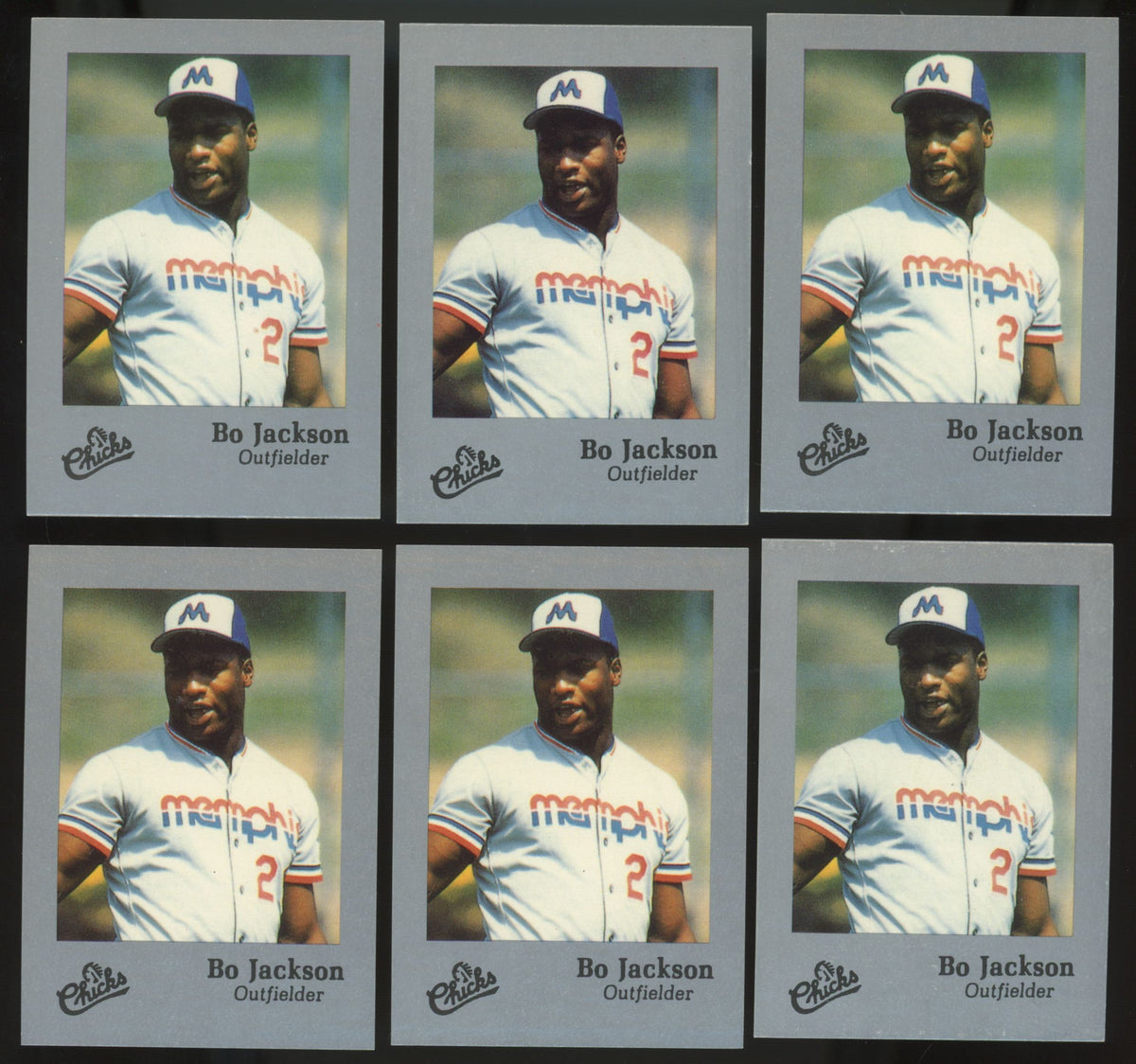 1986 Time Out Sports Bo Jackson RC Memphis Chicks #28 (Lot Of 20)