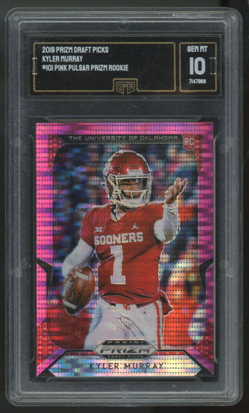 2019 Panini Prizm Draft Kyler Murray RC Pink Pulsar #101 GMA 10