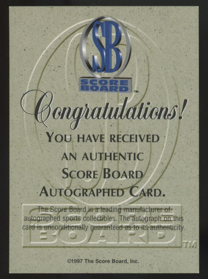 1997-98 Score Board Rasheed Wallace Red Foil Auto