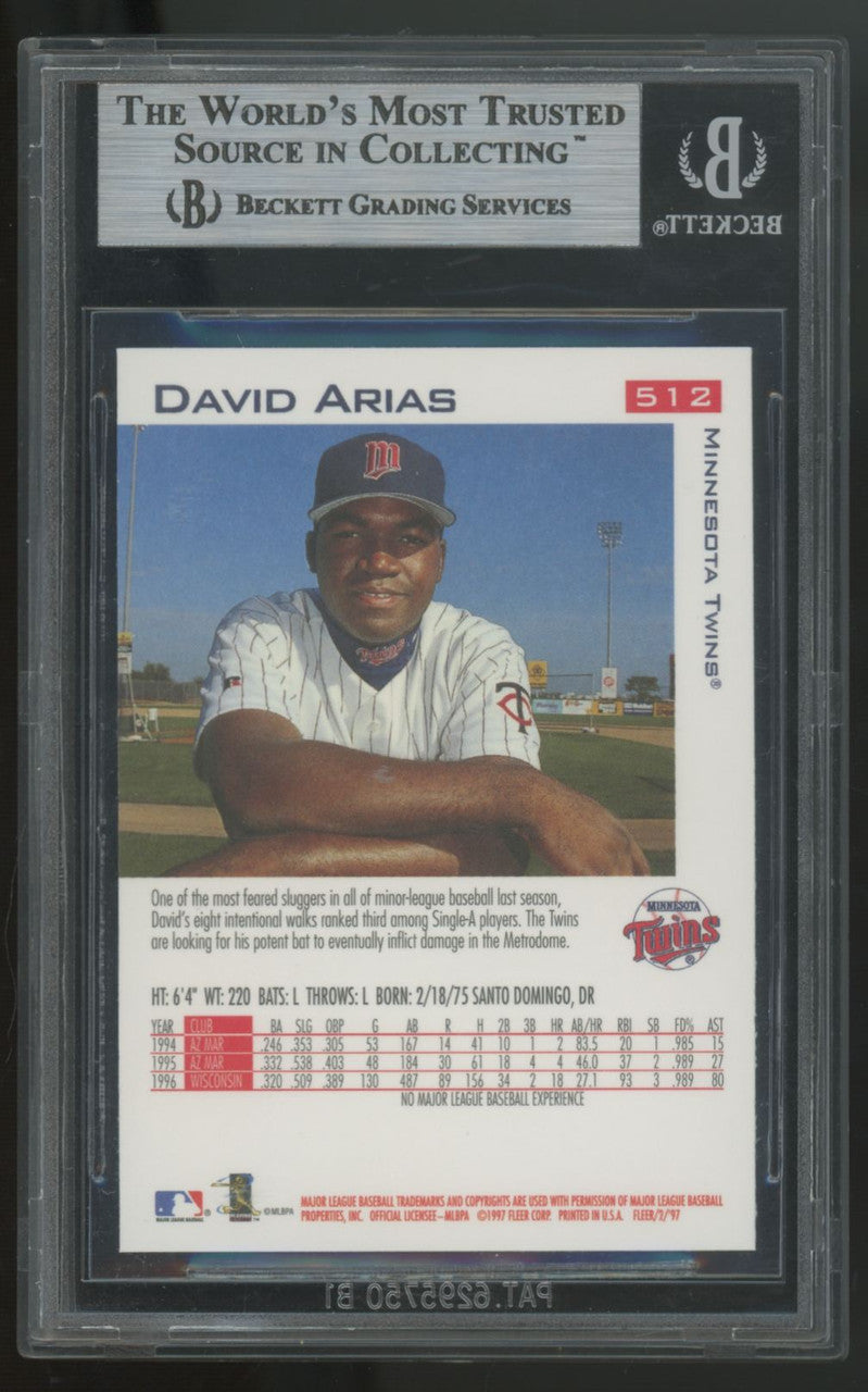 1997 Fleer David Ortiz RC #512 BGS 9