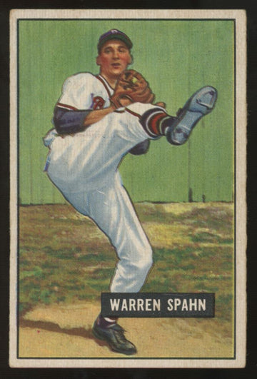 1951 Bowman Gum Warren Spahn #134 G/VG